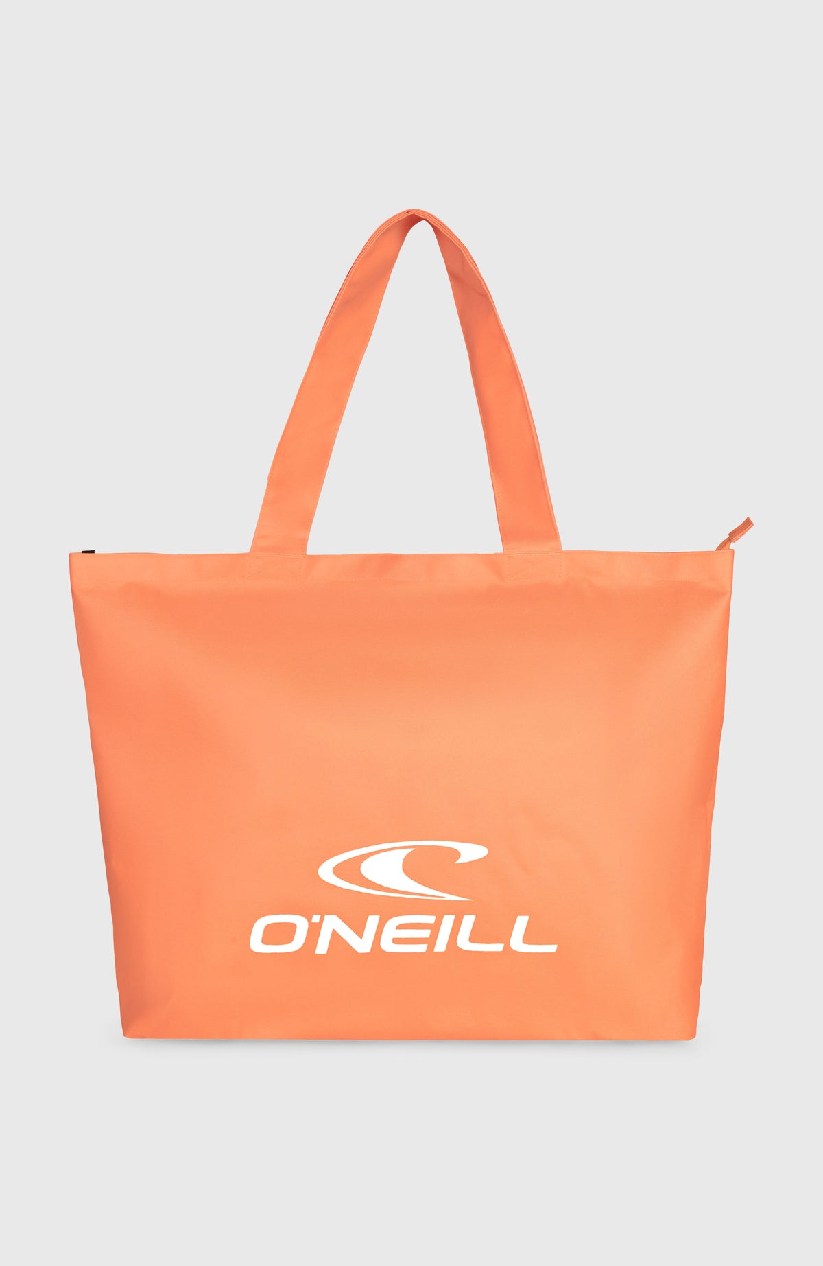 O'Neill Coastal Tote Bag Tasche für Damen, orange mit Logo-Print in Weiß, freigestellt in der Vorderansicht