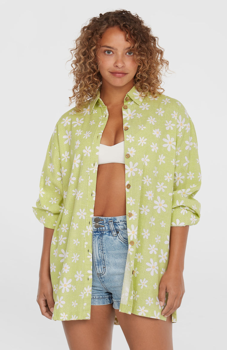 Beach Vintage Longbluse | Green Daisyline Beach Vintage Longbluse | Green Daisyline