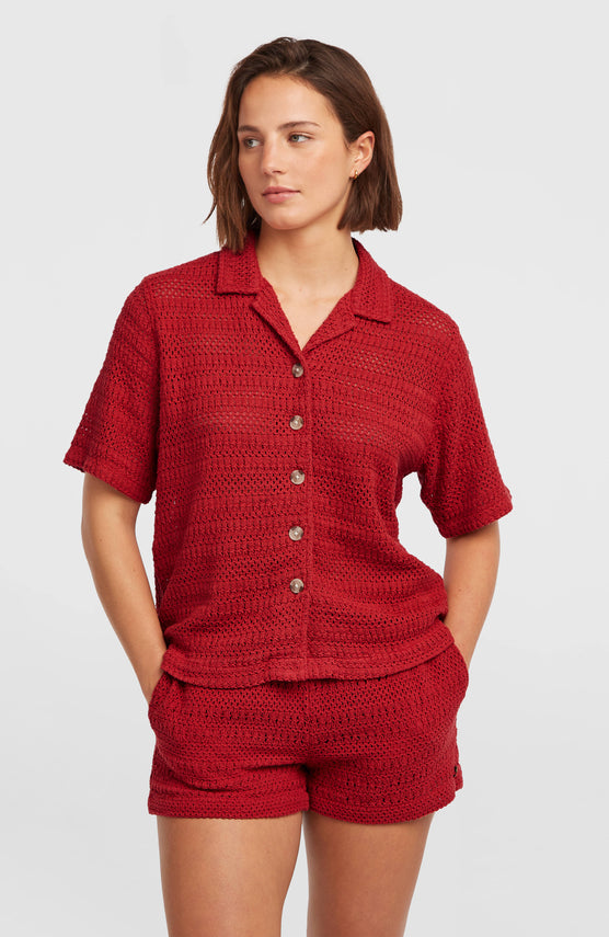 O'Riginals Häkelbluse | Midnight Poppy