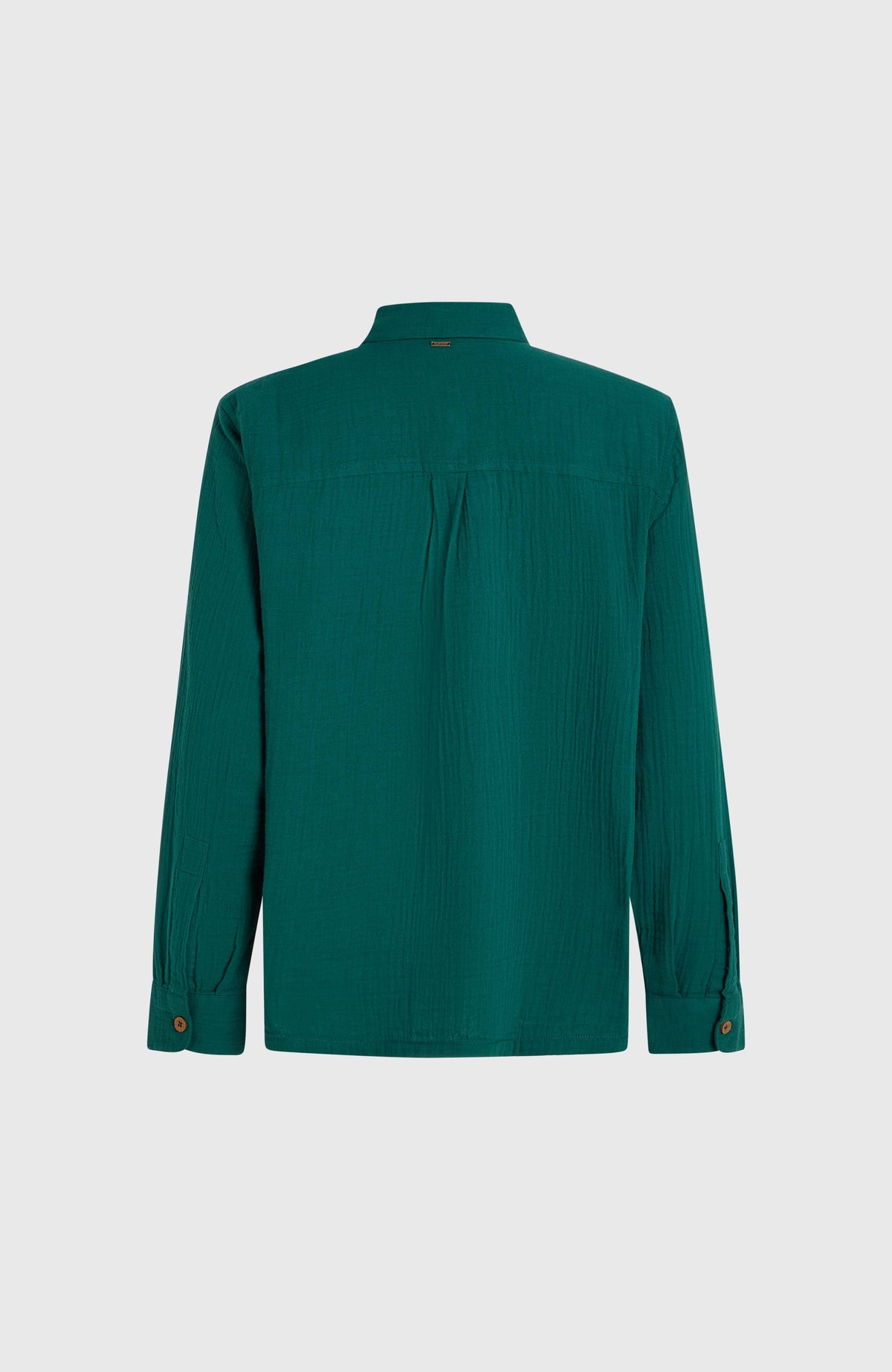 Brenda Bluse für Damen, grün, freigestellt von hinten mit Rückenpasse