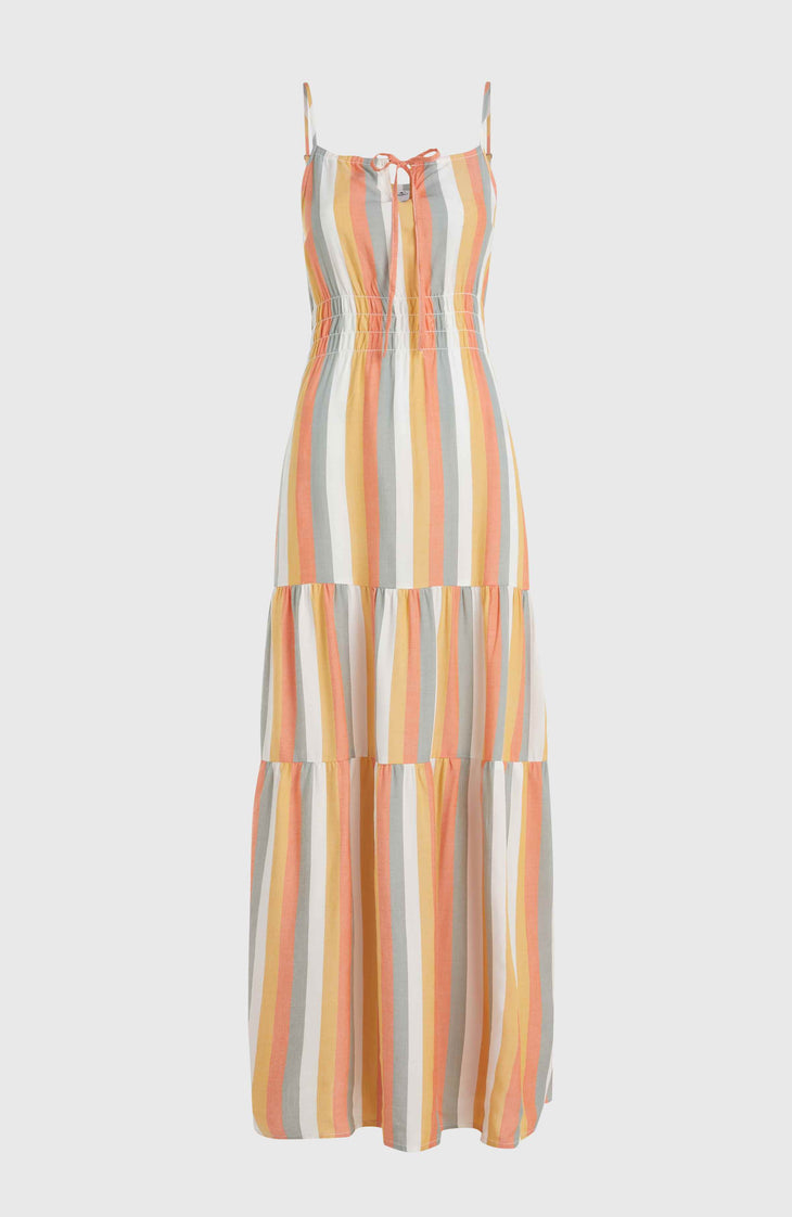 Quorra Maxikleid | Orange Multistripe
