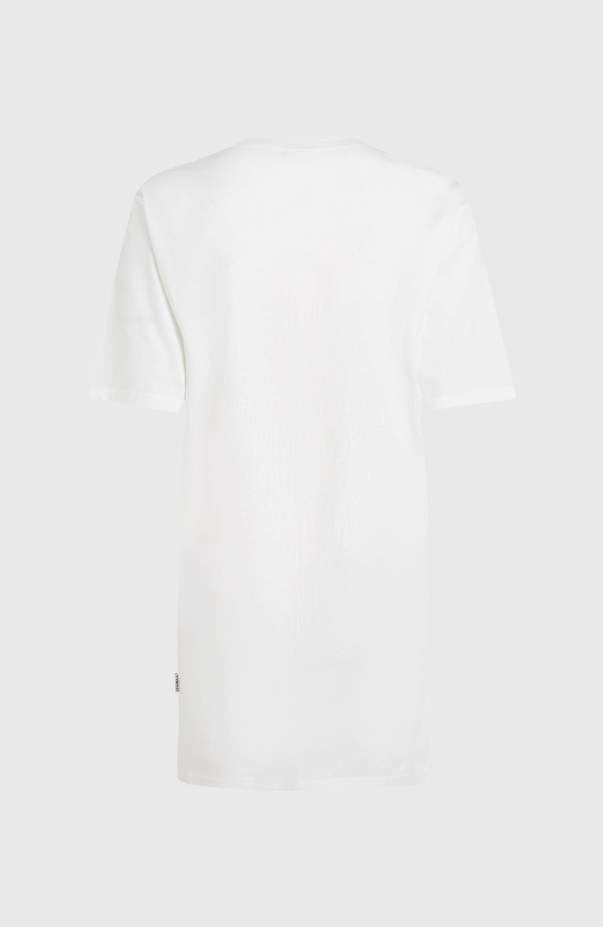 Weißes Beach Vintage T-Shirt-Kleid für Damen, freigestellt von hinten