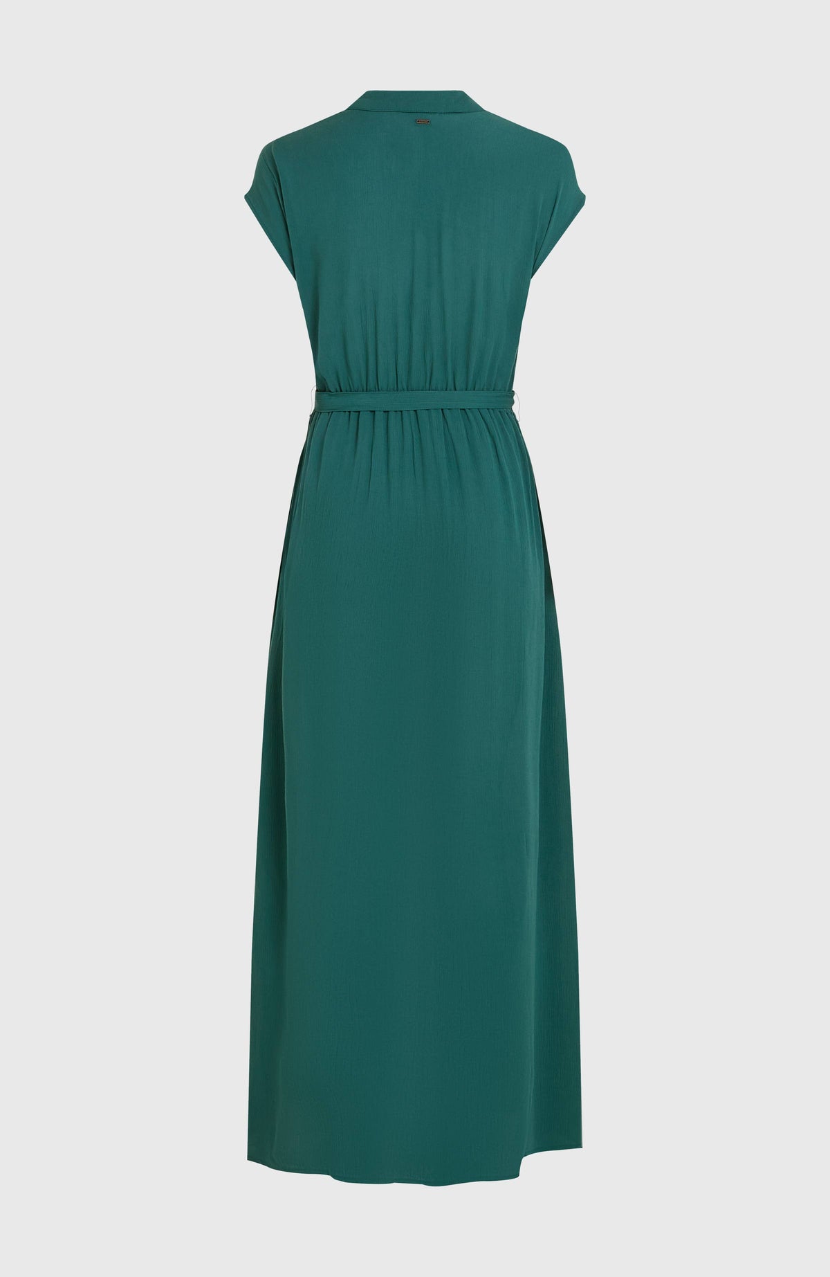 Grünes Lori Maxi-Hemdkleid für Damen, freigestellt von hinten