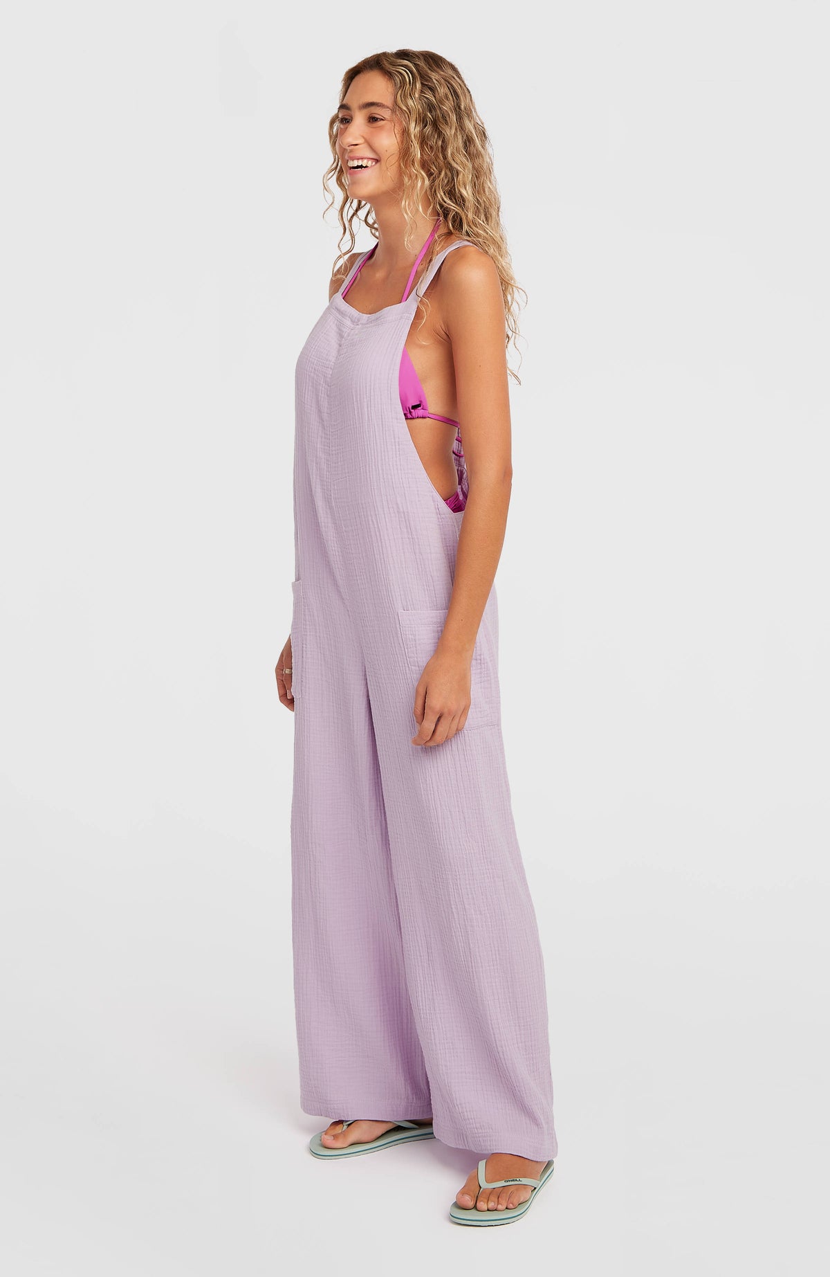Strukturierte Brenda Latzhose | Pale Lavender