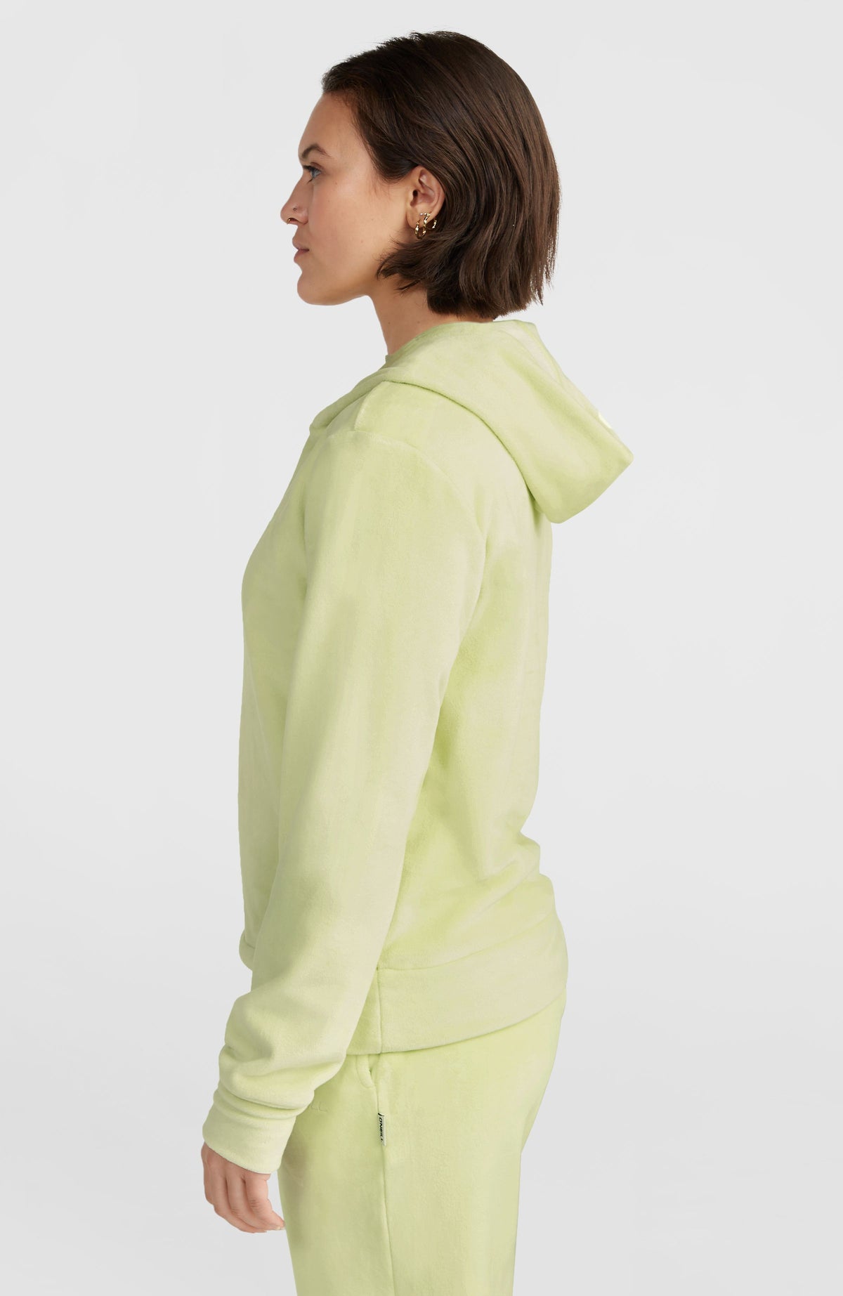 Velour Fleece-Hoodie | Lime Wash
