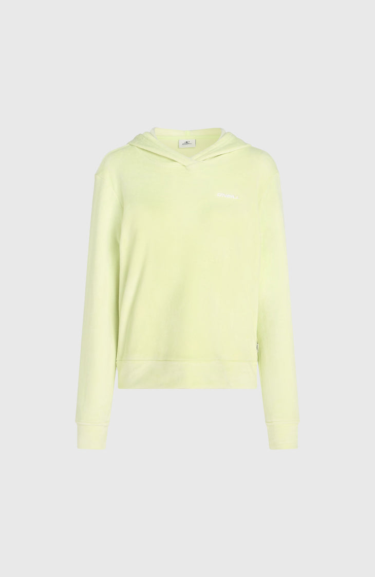 Velour Fleece-Hoodie | Lime Wash