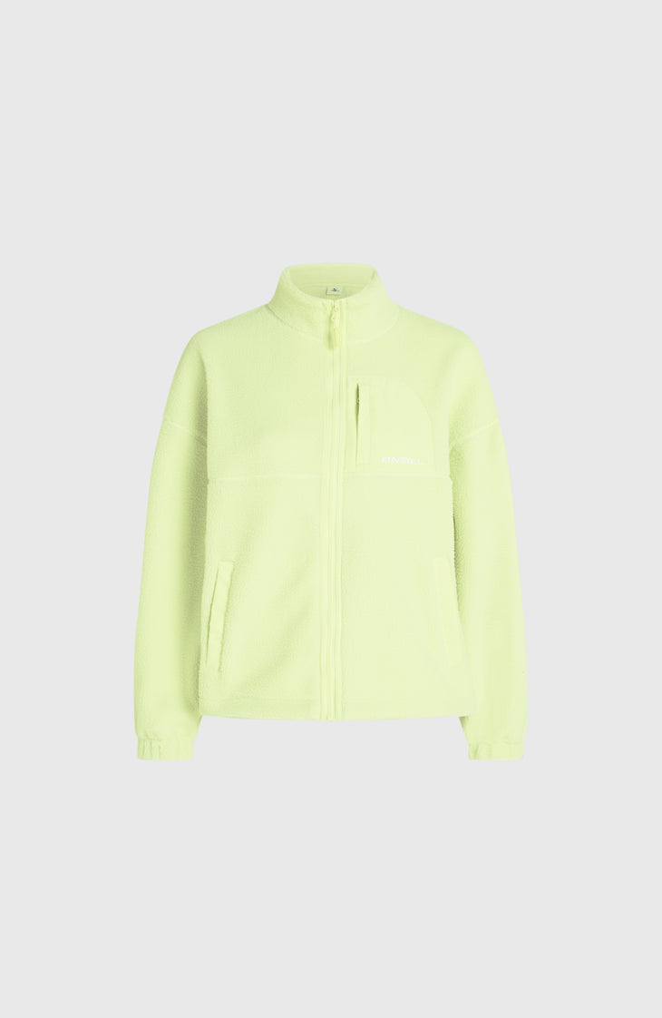 Flauschige Fleecejacke mit Reißverschluss | Lime Wash