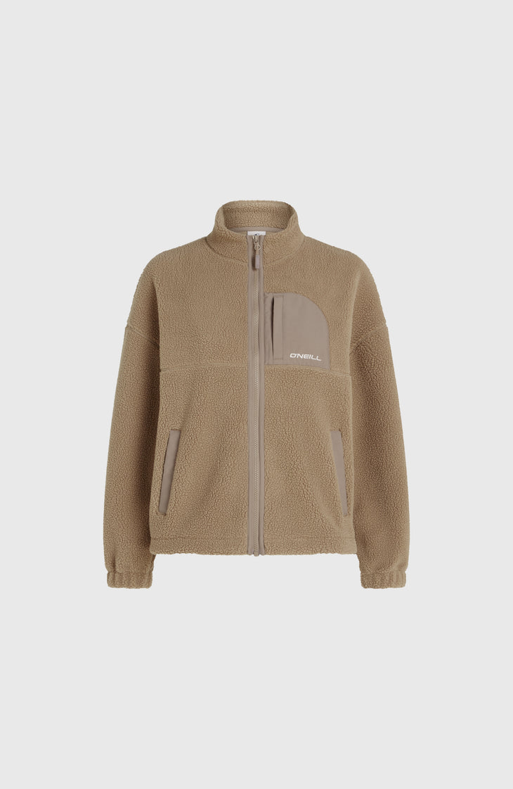 Flauschige Fleecejacke mit Reißverschluss | Concrete