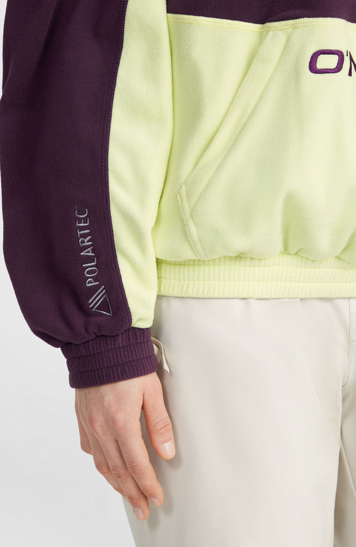 O'Riginals Polartec® 100 Fleecepullover mit Halbreißverschluss | Aubergine Colour Block