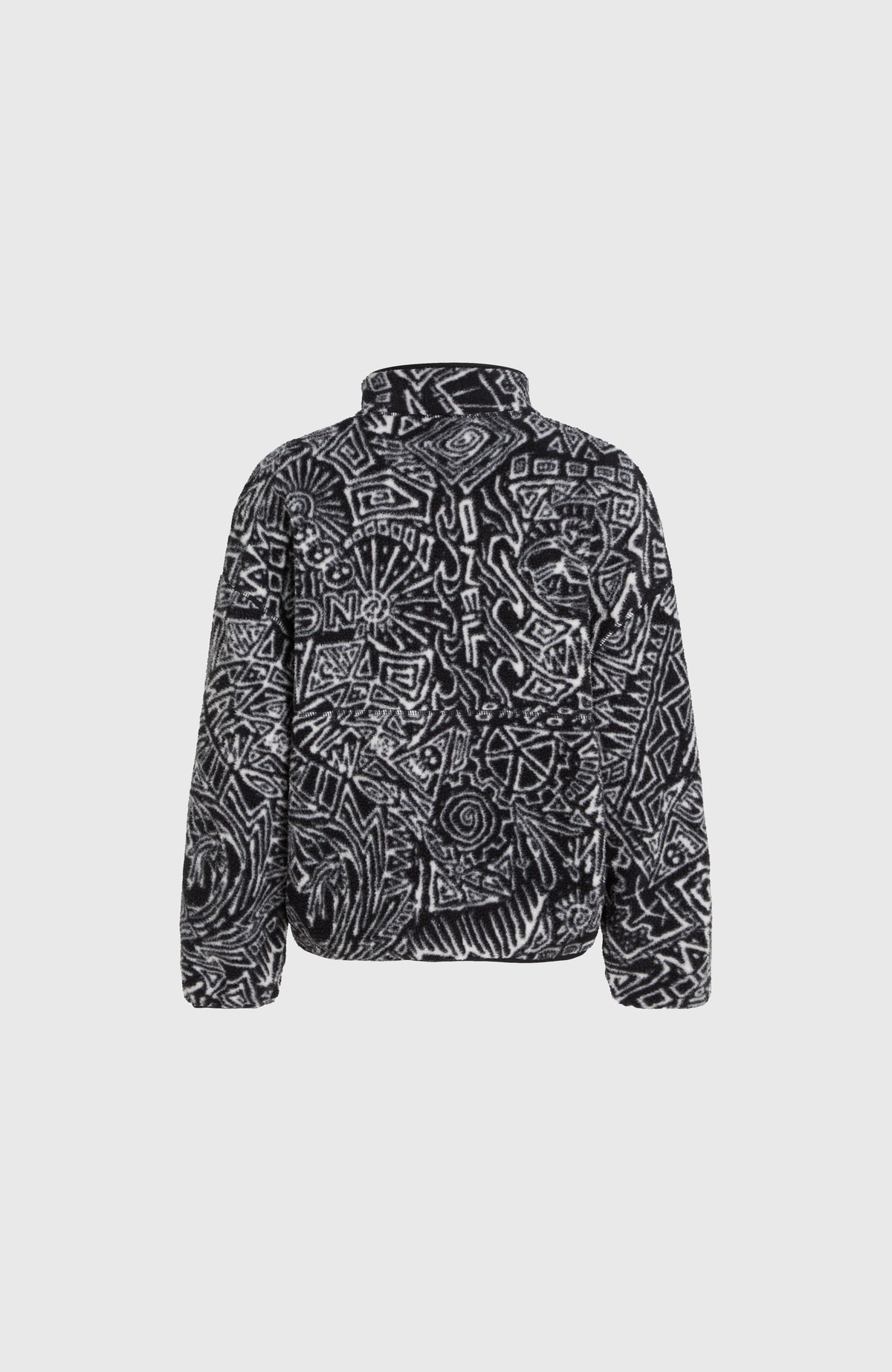 Flauschige Surf Heroes Fleecejacke | White/Black Sketcheritage