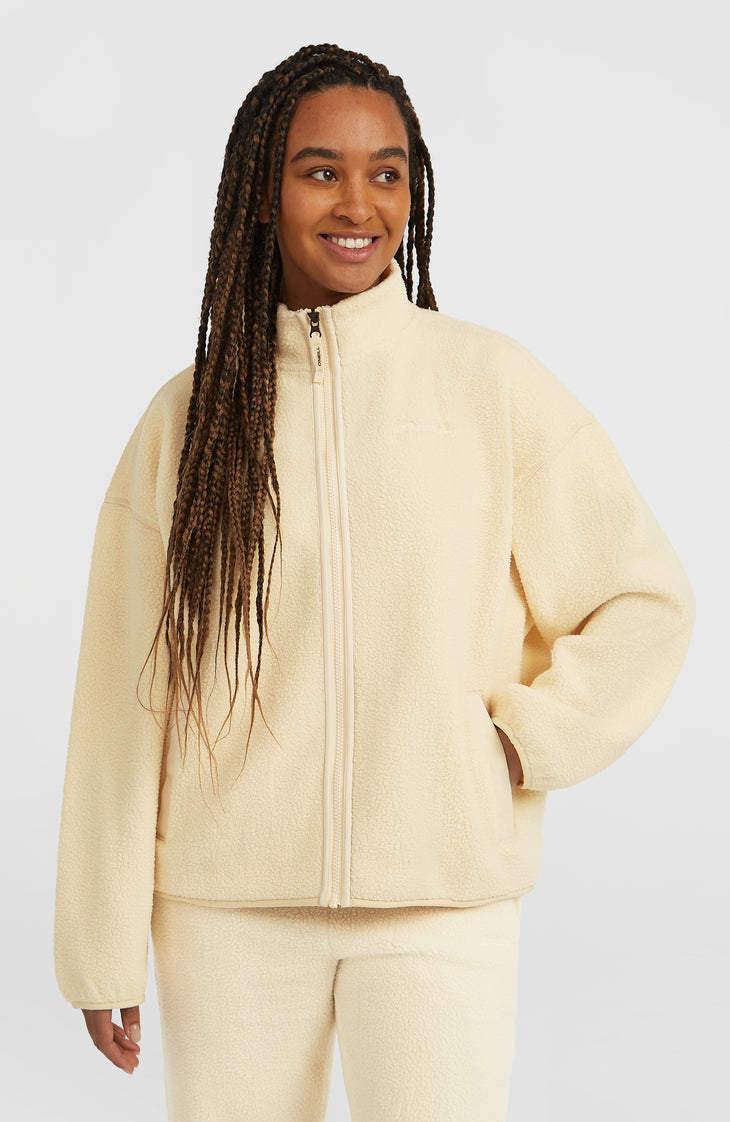 Flauschige Must-Have Fleecejacke mit Reißverschluss | Macaron