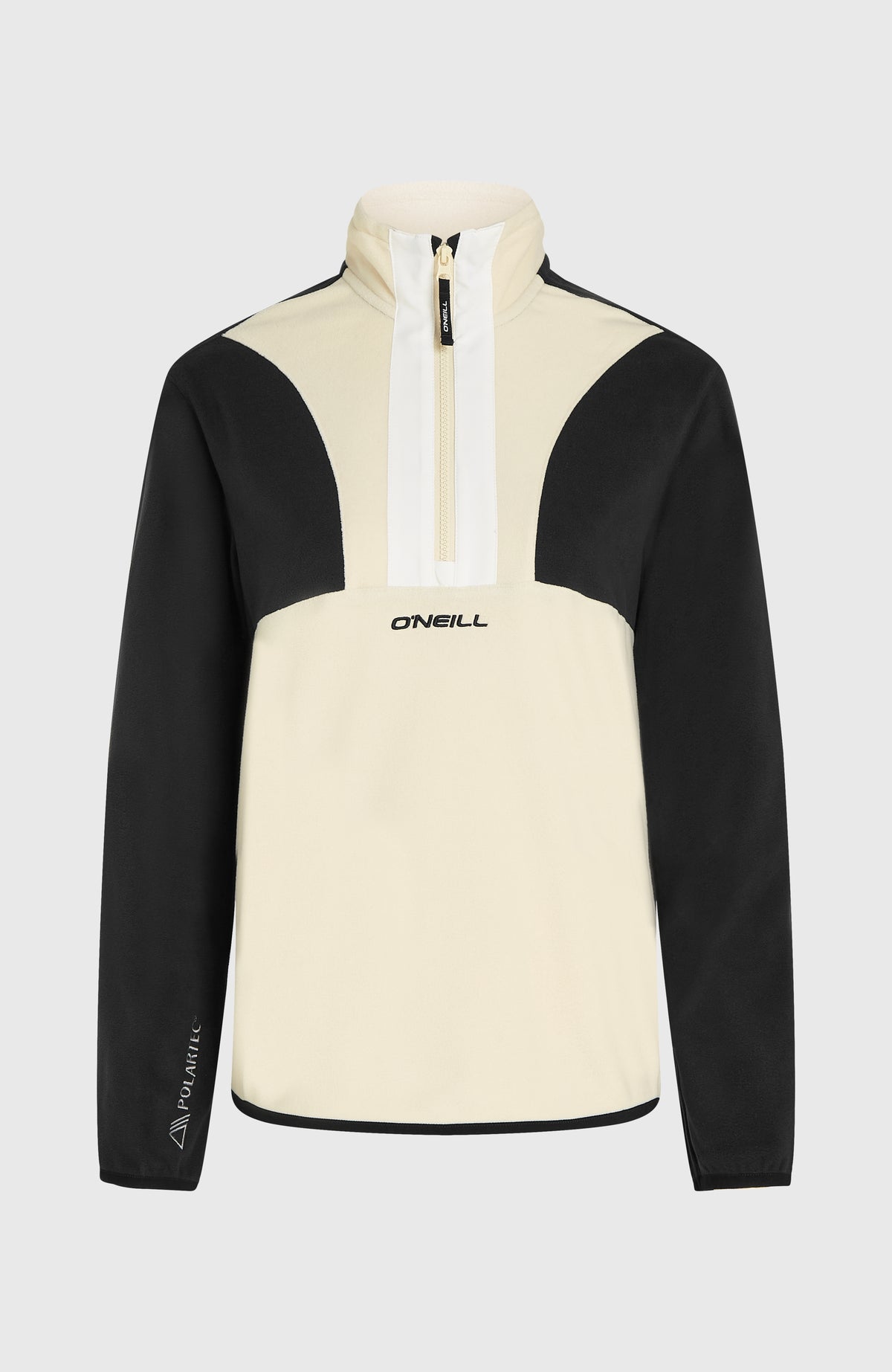 FWC'Cruz Triple Fleecepullover, schwarz, freigestellt von vorne mit Stehkragen