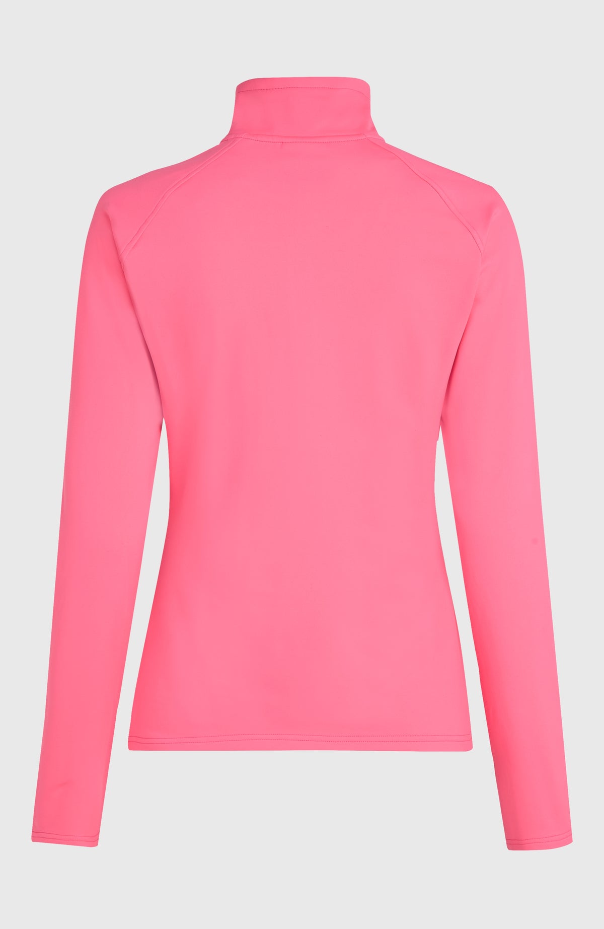 FWC'Cruz Fleecepullover für Damen in Pink, freigestellt in der Rückansicht mit Stehkragen und Raglannähten