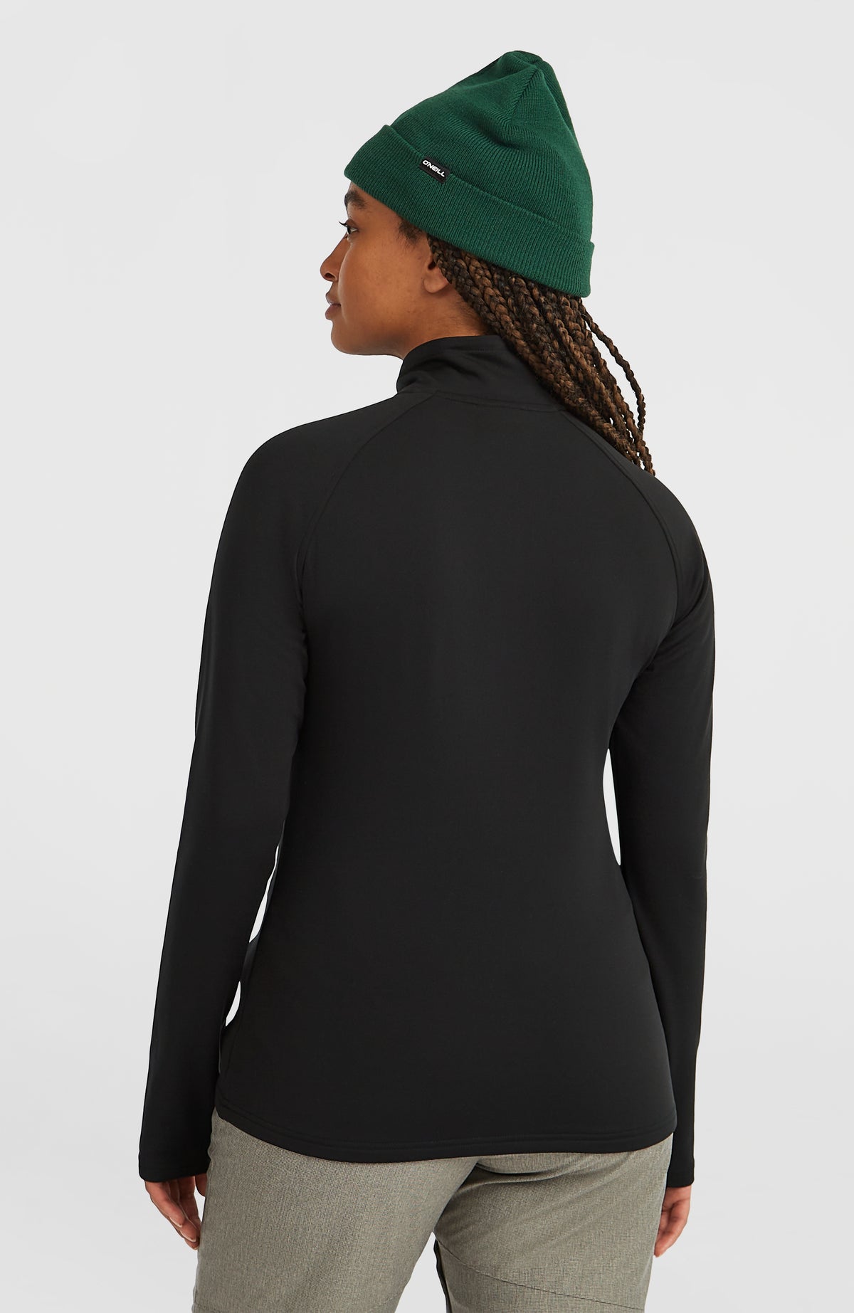 FWC'Cruz Fleecepullover für Damen, schwarz, Rückansicht am Model