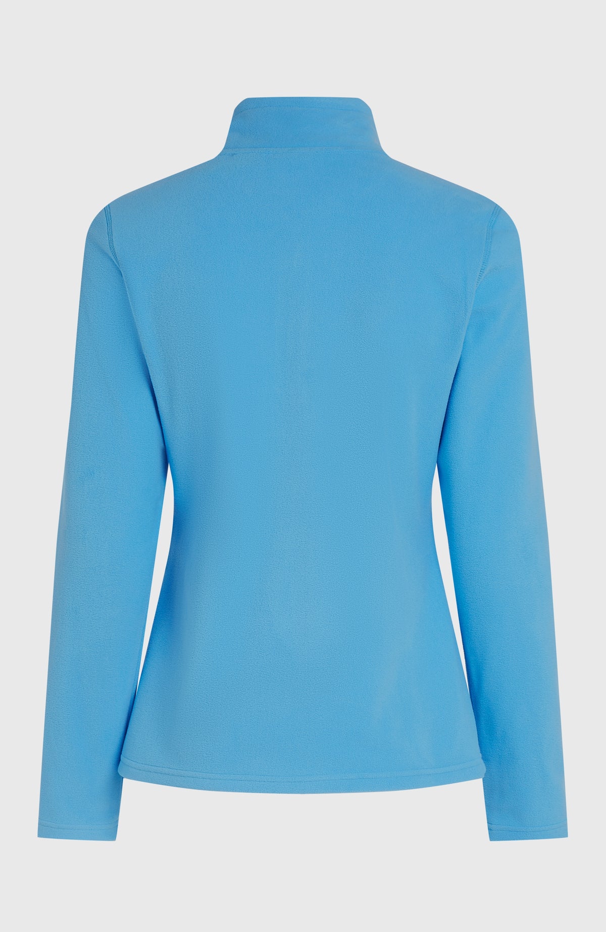 FWC'Cruz Jack's Fleecepullover für Damen in Blau, freigestellt von hinten mit Stehkragen und Ziernähten