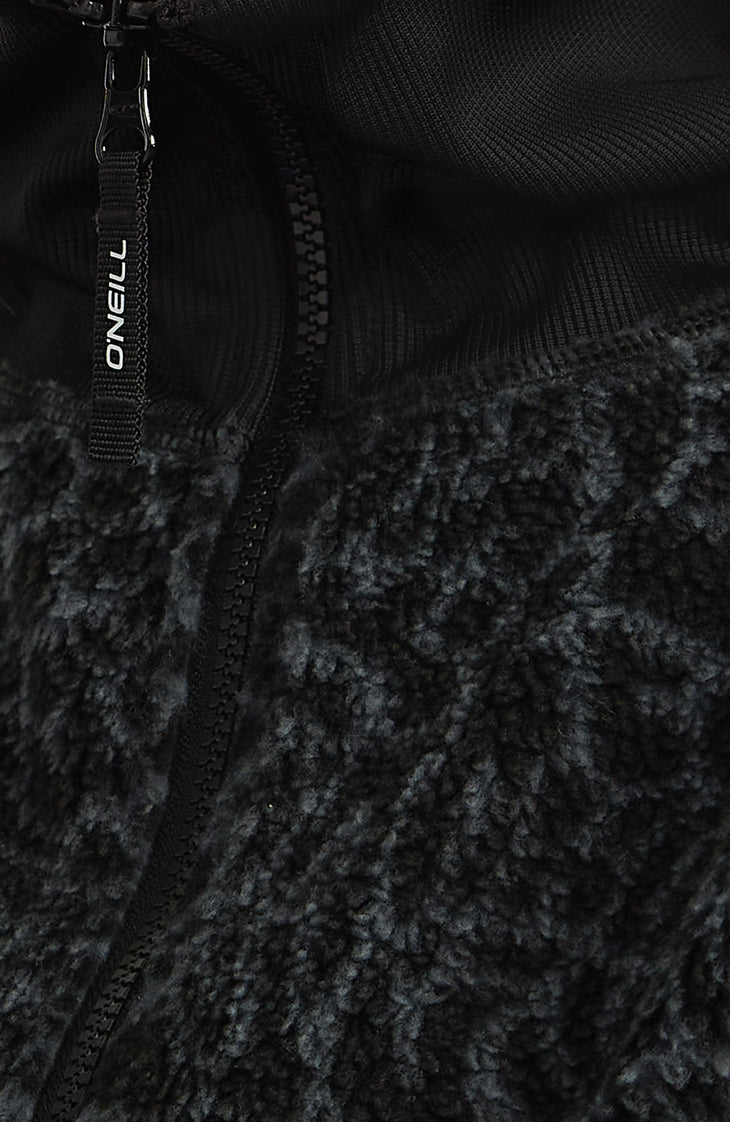 Must-Have Fleecepullover mit Halbreißverschluss | Black Animalica