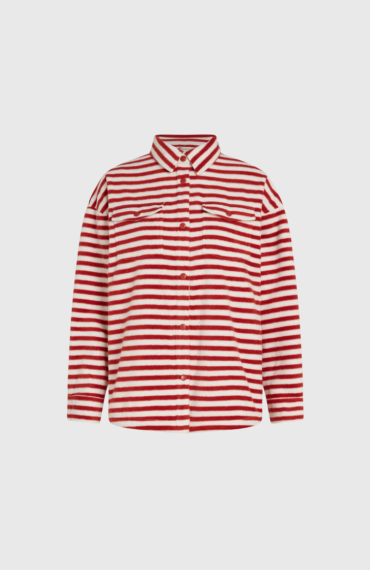 O'Riginals Superfleece Hemd | White/Red Originals Stripe