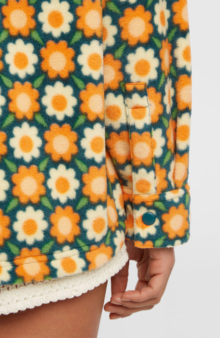 O'Riginals Superfleece Hemd | Green Retro Flower