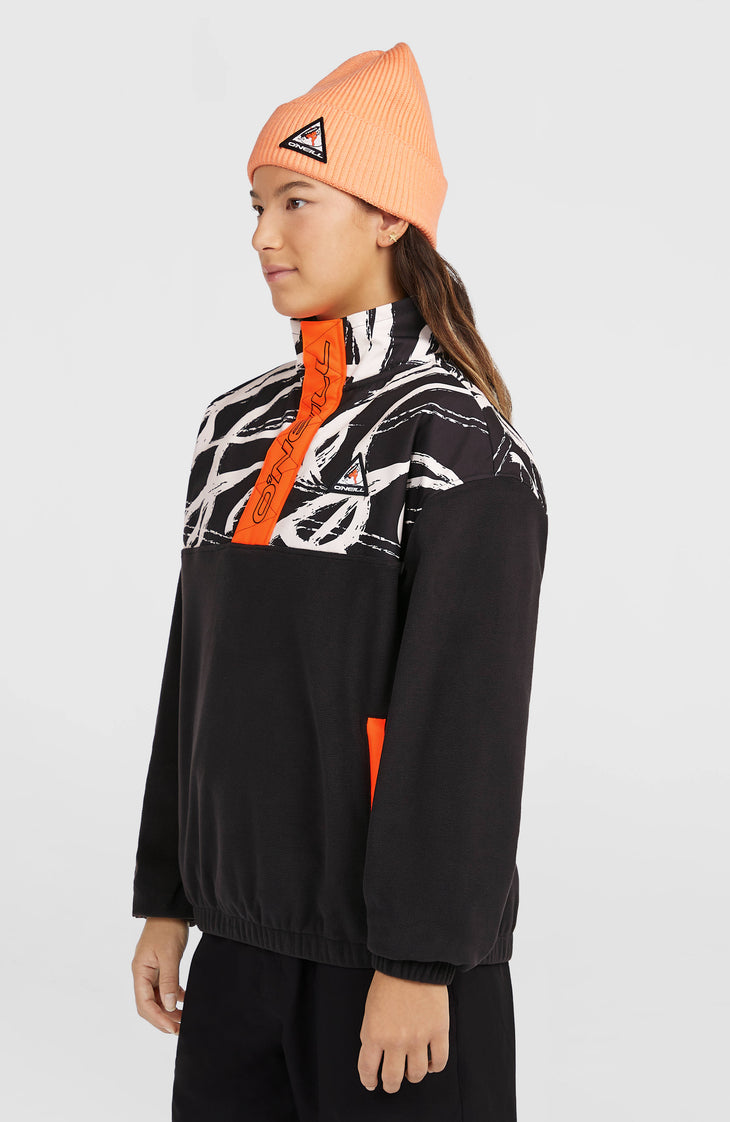 FWC'Play Polartec® Fleecepullover mit Halbreißverschluss | White Snowtracks
