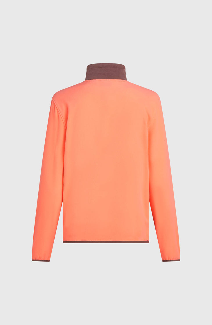 FWC'Cruz Triple Polartec® Fleecepullover mit Halbreißverschluss | Funky Peach Colour Block