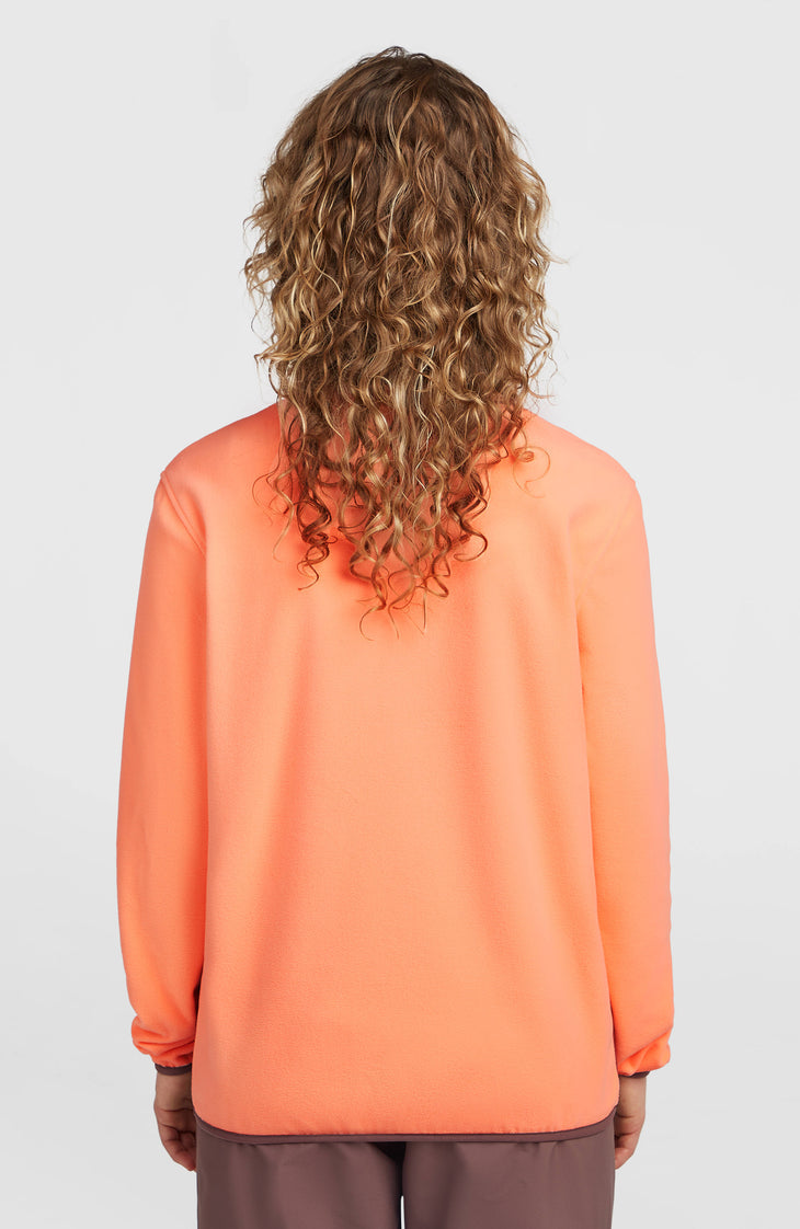 FWC'Cruz Triple Polartec® Fleecepullover mit Halbreißverschluss | Funky Peach Colour Block