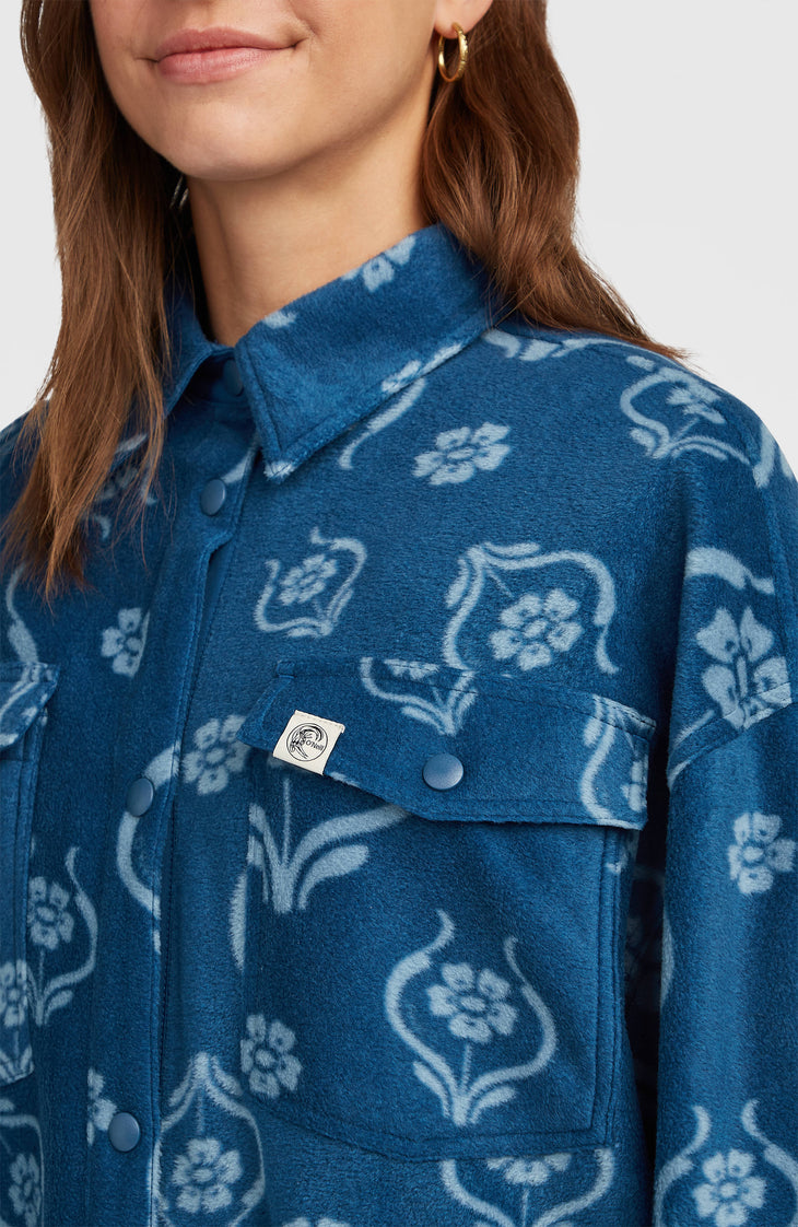 O'Riginals Superfleece Hemd | Blue Artdeco Floral