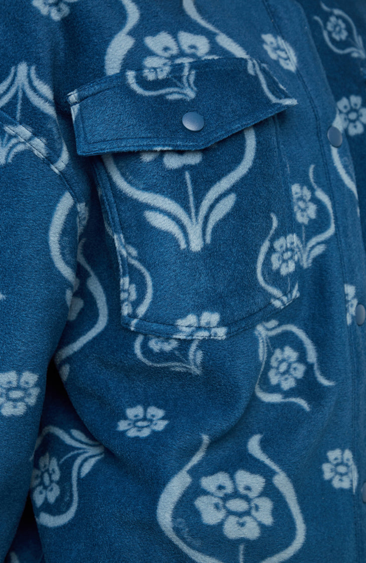 O'Riginals Superfleece Hemd | Blue Artdeco Floral