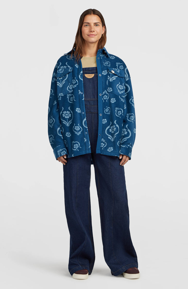 O'Riginals Superfleece Hemd | Blue Artdeco Floral