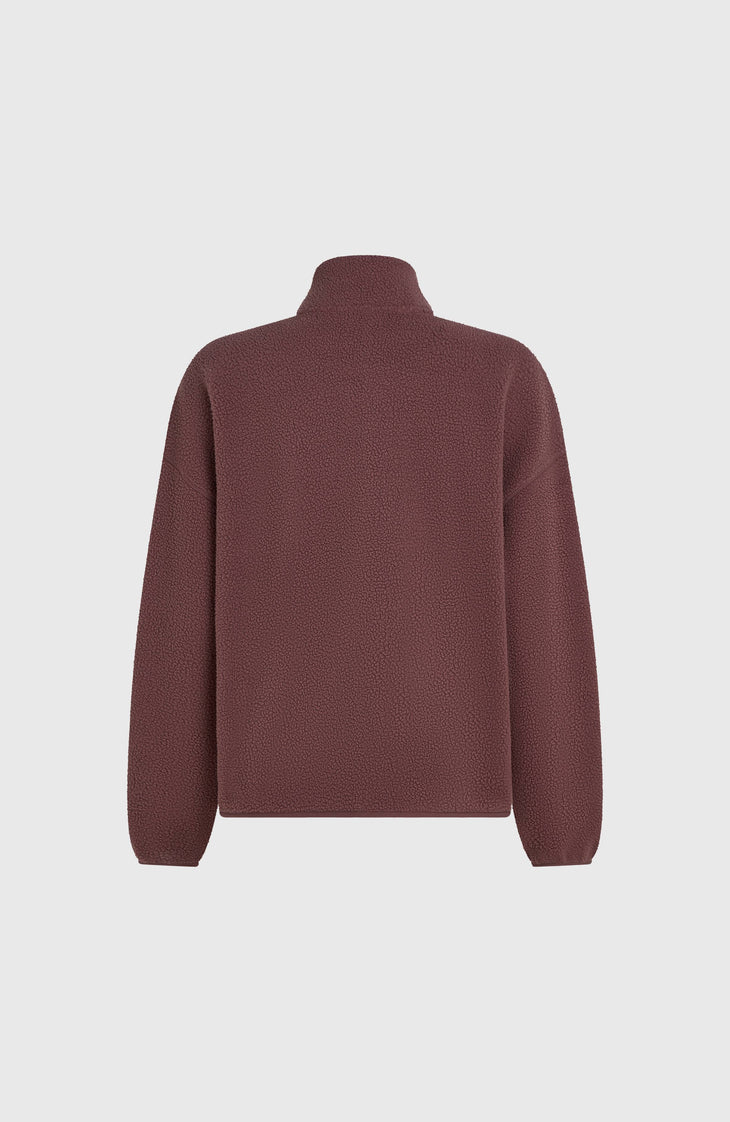 Flauschige Must-Have Fleecejacke mit Reißverschluss | Purple Gray