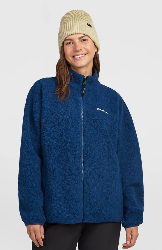 Flauschige Must-Have Fleecejacke mit Reißverschluss | Regal Blue