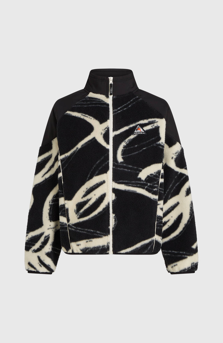 FWC'Play Hyperfleece Pullover mit durchgehendem Reißverschluss | White Snowtracks