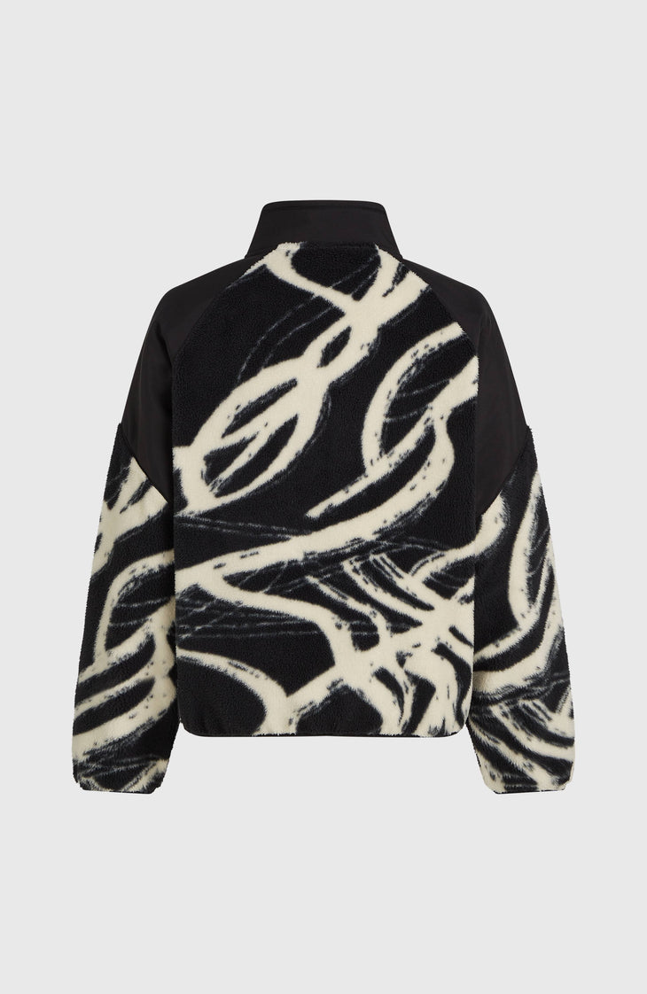 FWC'Play Hyperfleece Pullover mit durchgehendem Reißverschluss | White Snowtracks