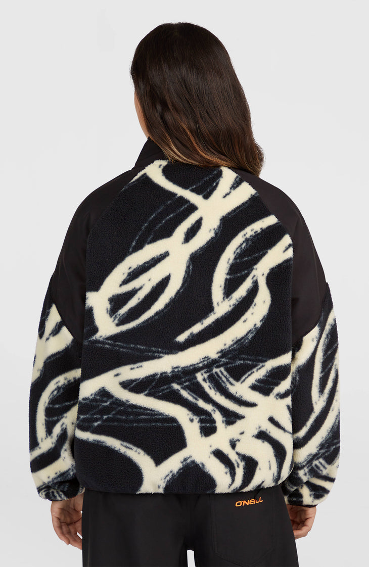 FWC'Play Hyperfleece Pullover mit durchgehendem Reißverschluss | White Snowtracks