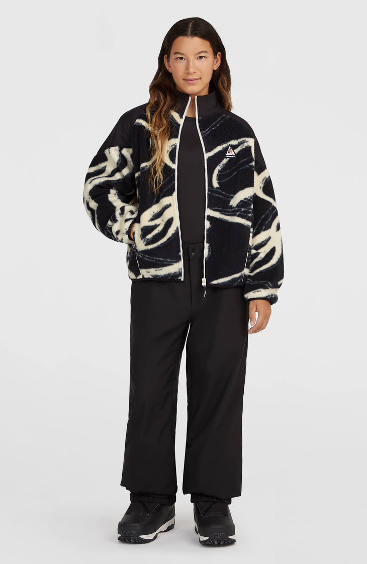 FWC'Play Hyperfleece Pullover mit durchgehendem Reißverschluss | White Snowtracks