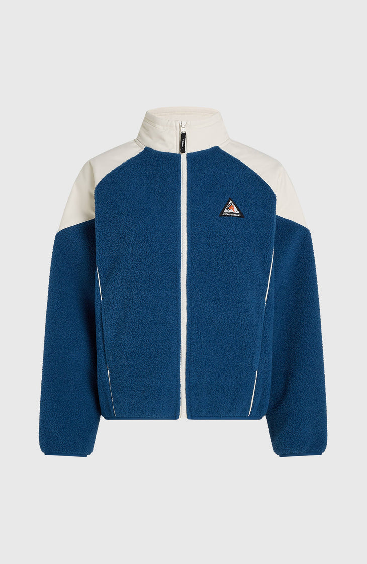 FWC'Play Hyperfleece Pullover mit durchgehendem Reißverschluss | Linen White Colour Block