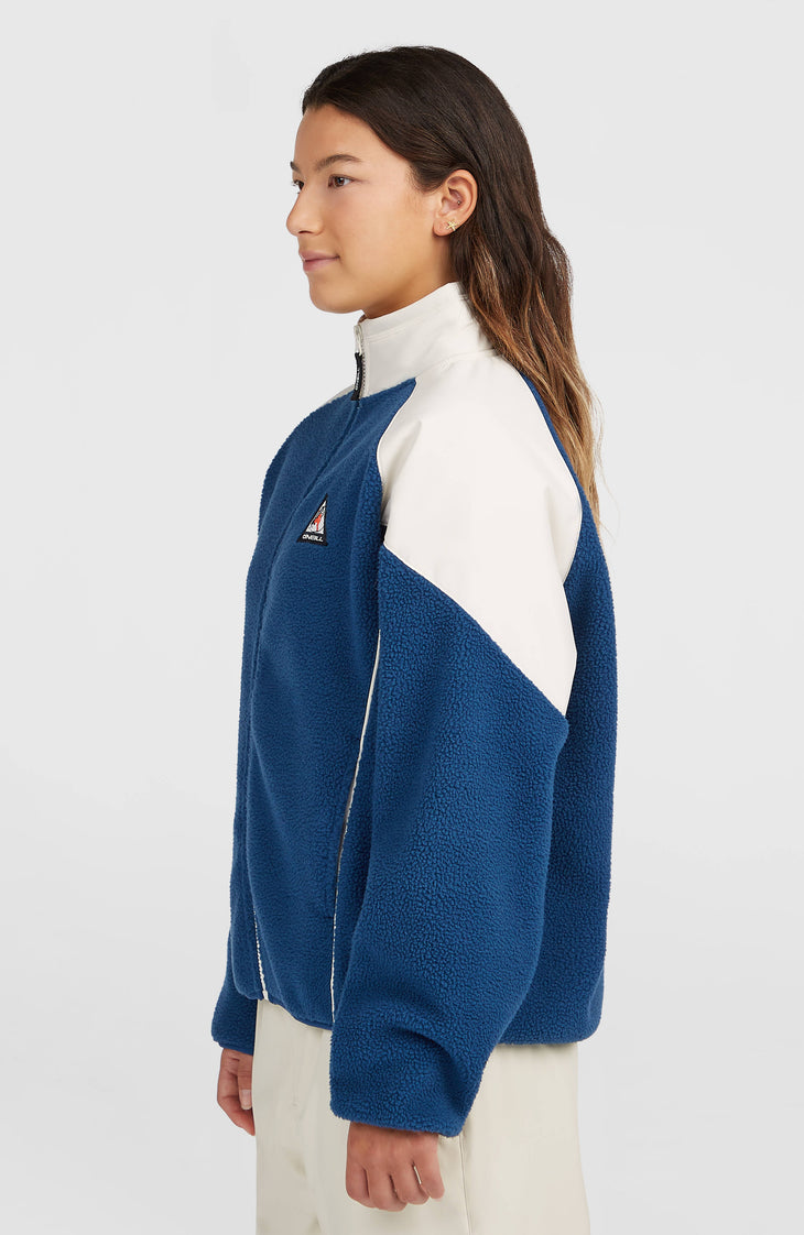 FWC'Play Hyperfleece Pullover mit durchgehendem Reißverschluss | Linen White Colour Block