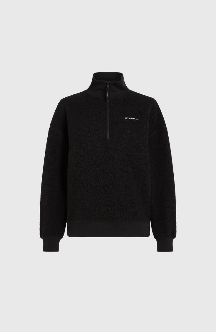Must-Have Fleecepullover mit Halbreißverschluss | Black Out