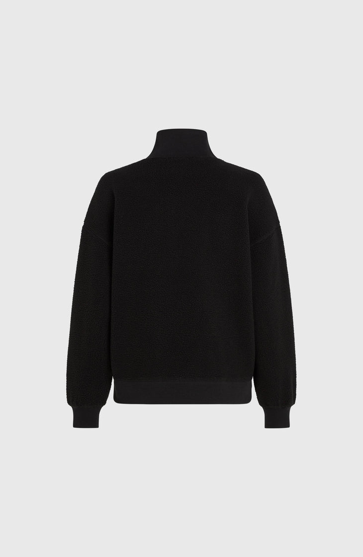 Must-Have Fleecepullover mit Halbreißverschluss | Black Out