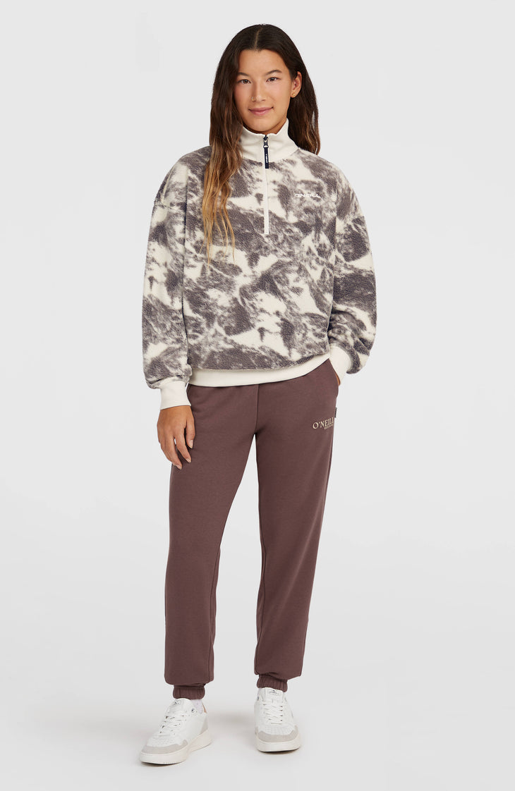 Must-Have Fleecepullover mit Halbreißverschluss | Grey Mountain Landscape