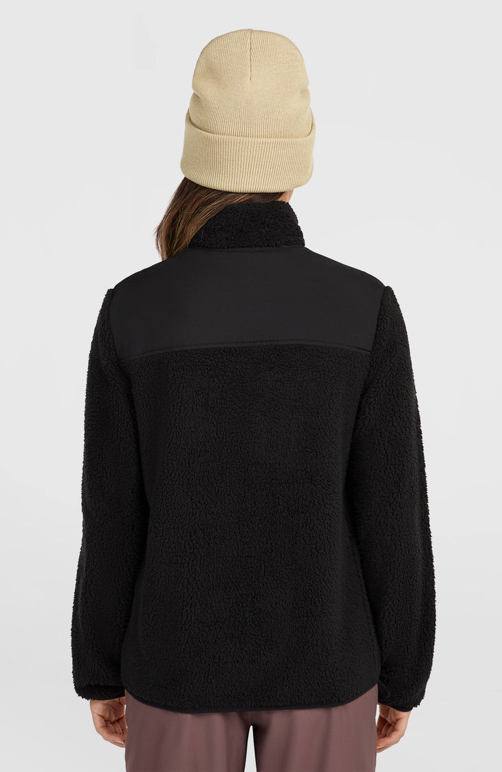 FWC'Cruz Fuzzy Fleecejacke mit Reißverschluss | Black Out