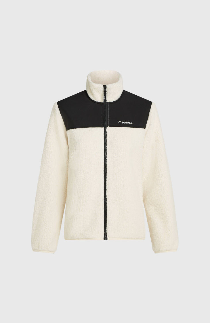 FWC'Cruz Fuzzy Fleecejacke mit Reißverschluss | Linen White Colour Block