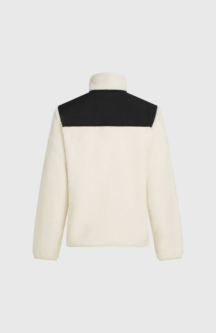 FWC'Cruz Fuzzy Fleecejacke mit Reißverschluss | Linen White Colour Block