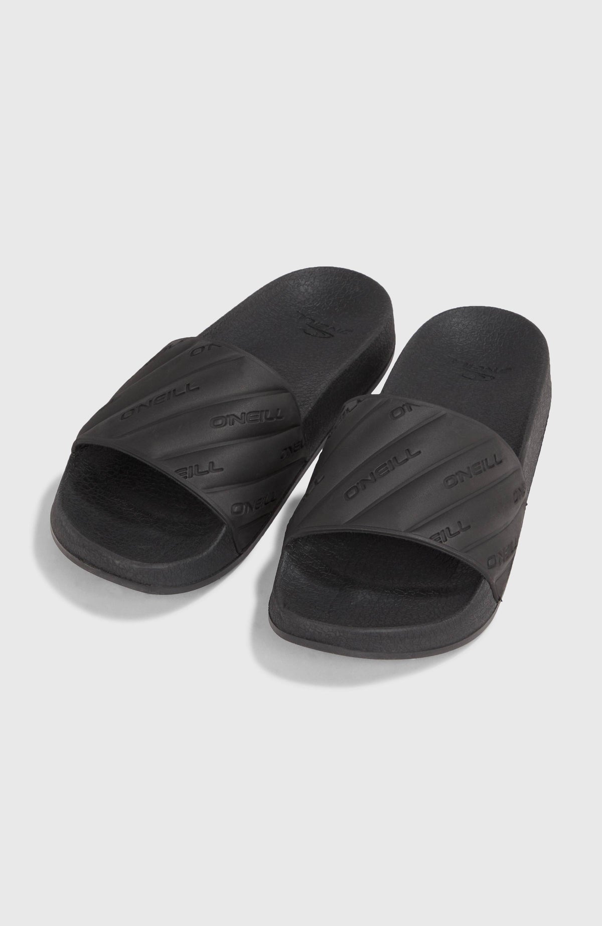 O'Neill Slides für Damen, schwarz, freigestellt von schräg oben