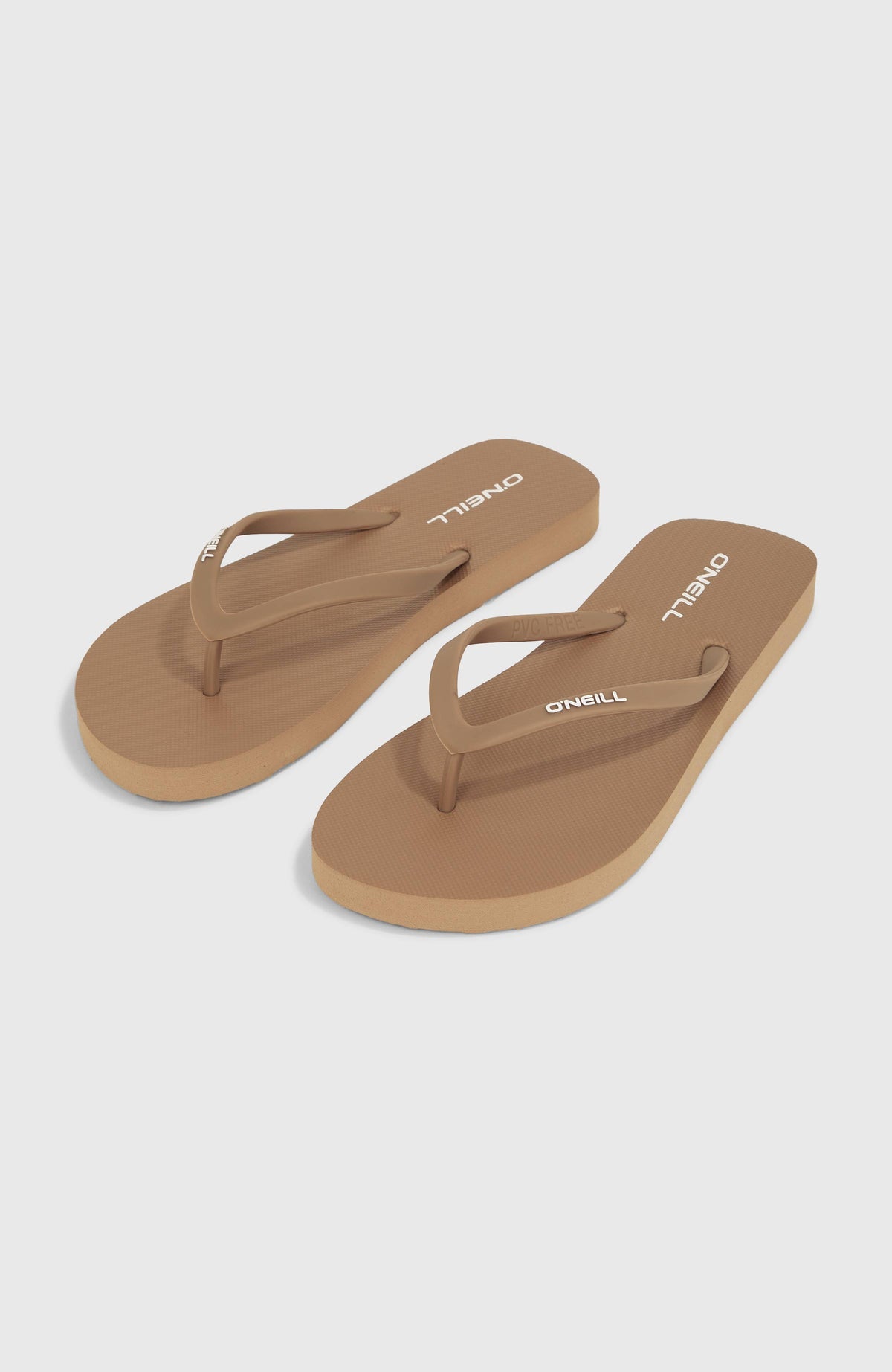 O'Neill Profile Small Logo Sandalen für Damen, braun, Paar freigestellt von schräg oben