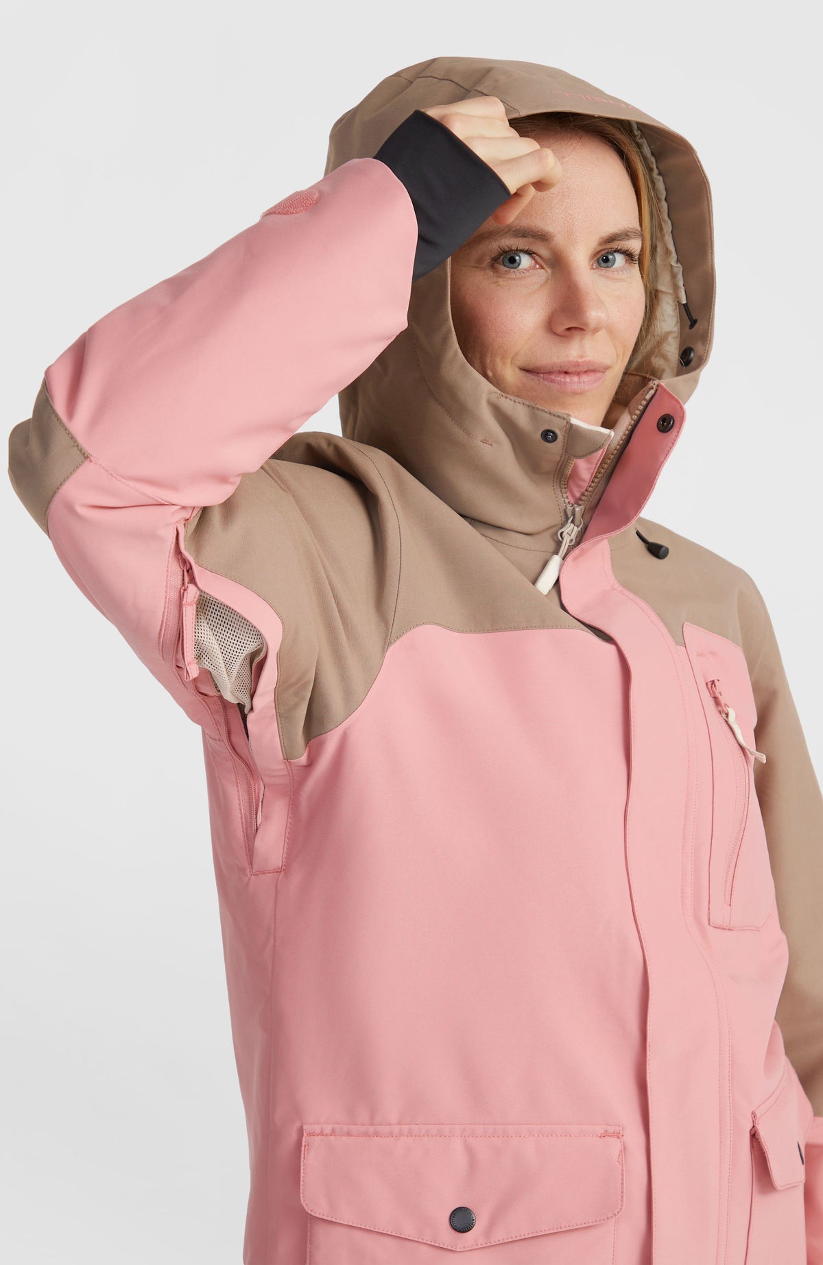 Utility Hybrid-Skijacke | Genuine Pink Colour Block