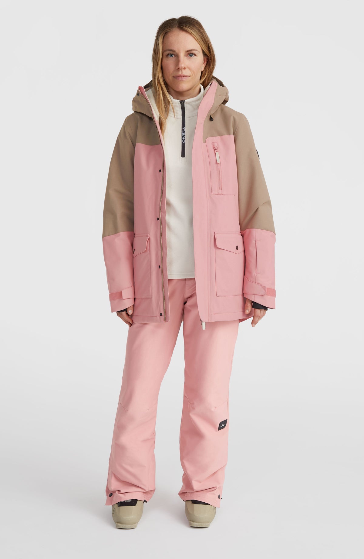 Utility Hybrid-Skijacke | Genuine Pink Colour Block