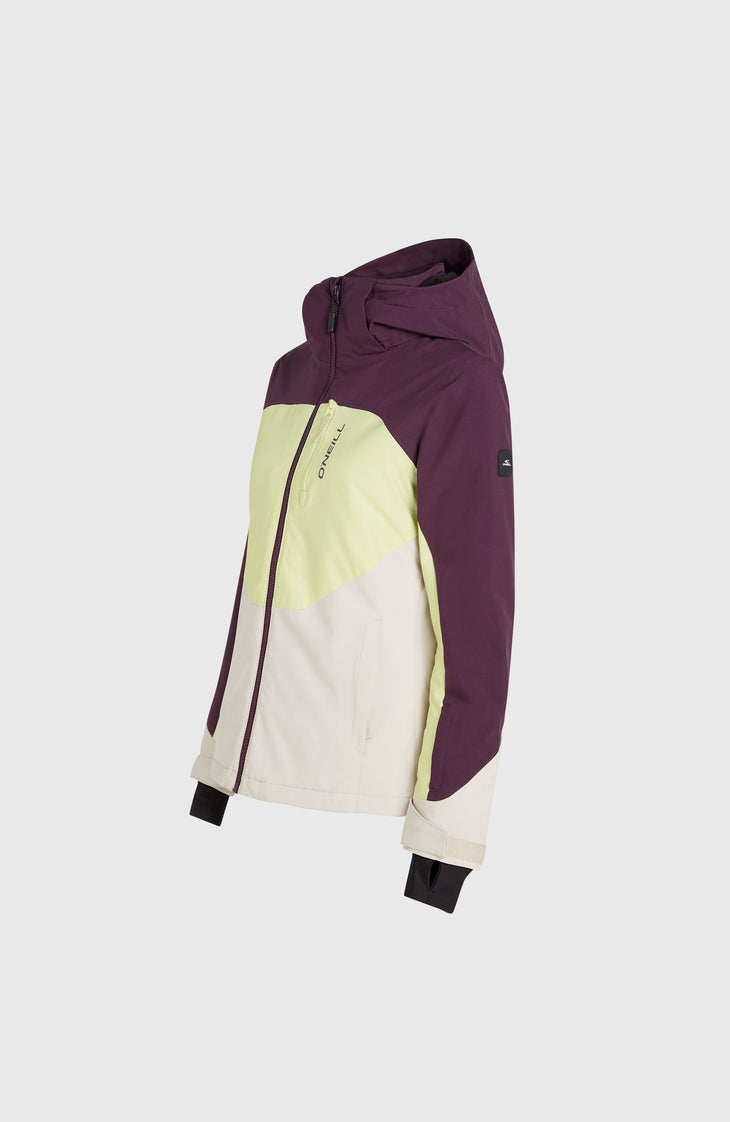Carbonite Skijacke | Aubergine Colour Block