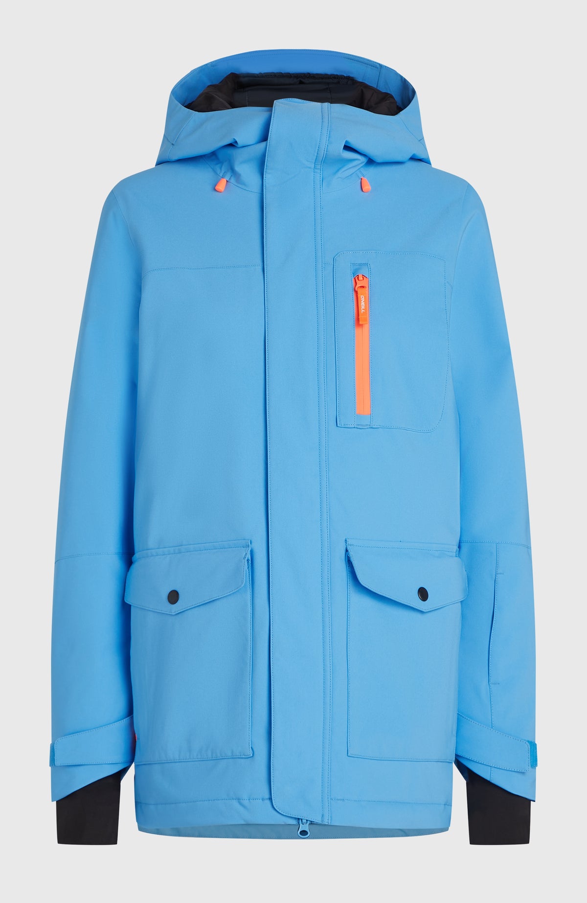 FWC'Peak Skijacke für Damen in Blau, freigestellt von vorne mit Pattentaschen