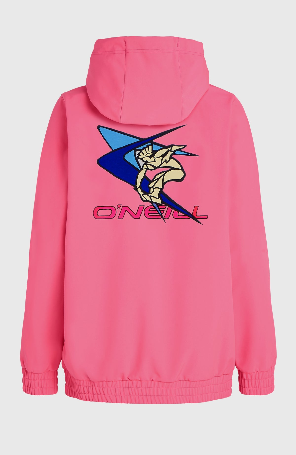 FWC'Play Softshell-Hoodie für Damen, pink, freigestellt von hinten mit Rückenprint