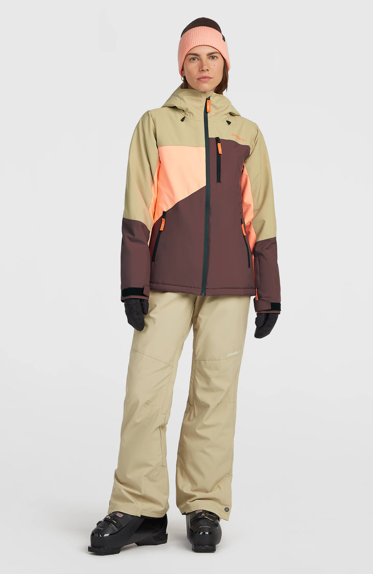 FWC'Cruz Triple Skijacke | Olive Blush Colour Block